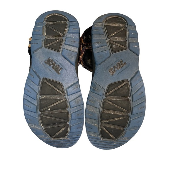 Kids Tevas Sandals Water Shoes Orange Blue Size 2 - Picture 7 of 7